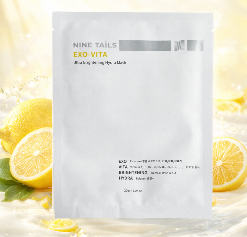Nine Tails Exo-Vita Ultra Brightening Hydra Mask – Maschera viso illuminante e rigenerante con Esosomi (30 g)
