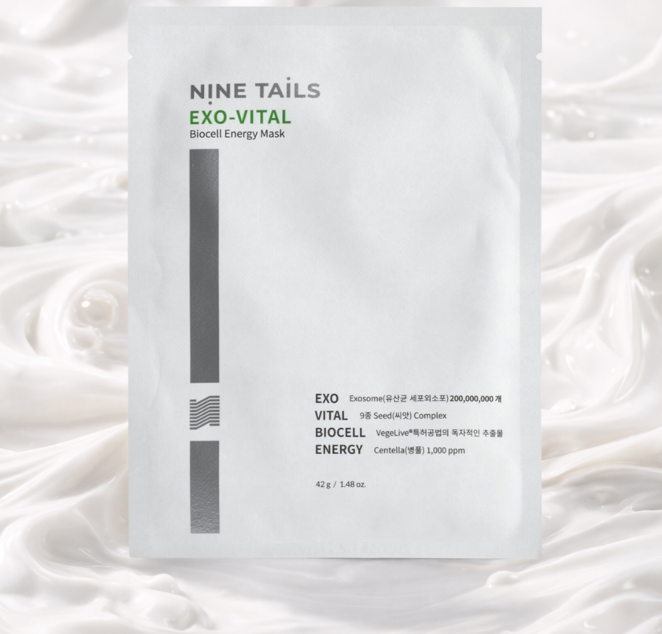 Nine Tails Exo-Vital Biocell Energy Mask – Maschera viso anti-age con Esosomi e 42 g di essenza (monouso)