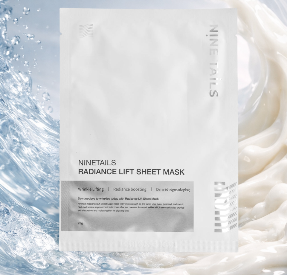 Nine Tails Radiance Lift Sheet Mask – Maschera viso lifting e illuminante con jalea reale e collagene ( 23g)