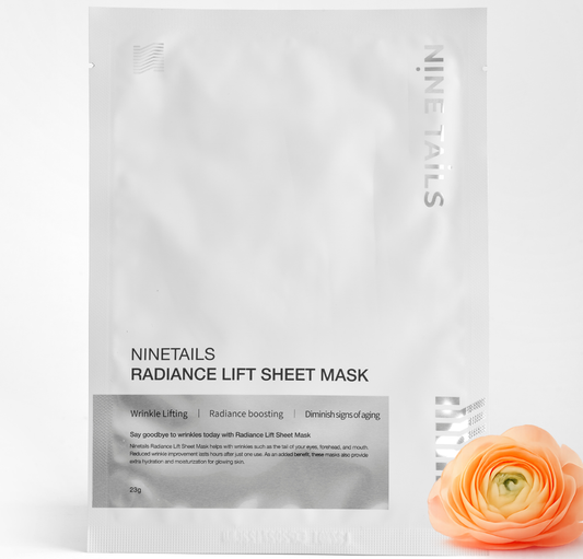 Nine Tails Radiance Lift Sheet Mask – Maschera viso lifting e illuminante con jalea reale e collagene ( 23g)