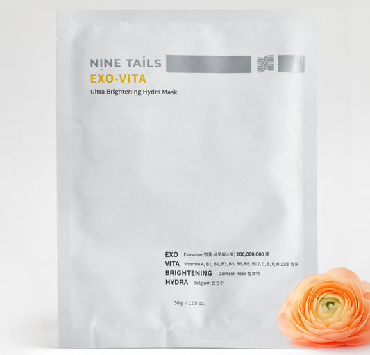 Nine Tails Exo-Vita Ultra Brightening Hydra Mask – Maschera viso illuminante e rigenerante con Esosomi (30 g)