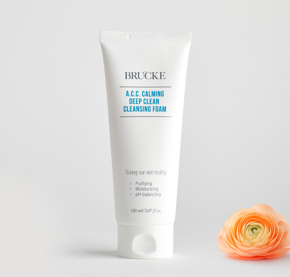 Brucke A.C.C. Calming Deep Clean Cleansing Foam – Detergente viso delicato riequilibrante pH (150 ml)
